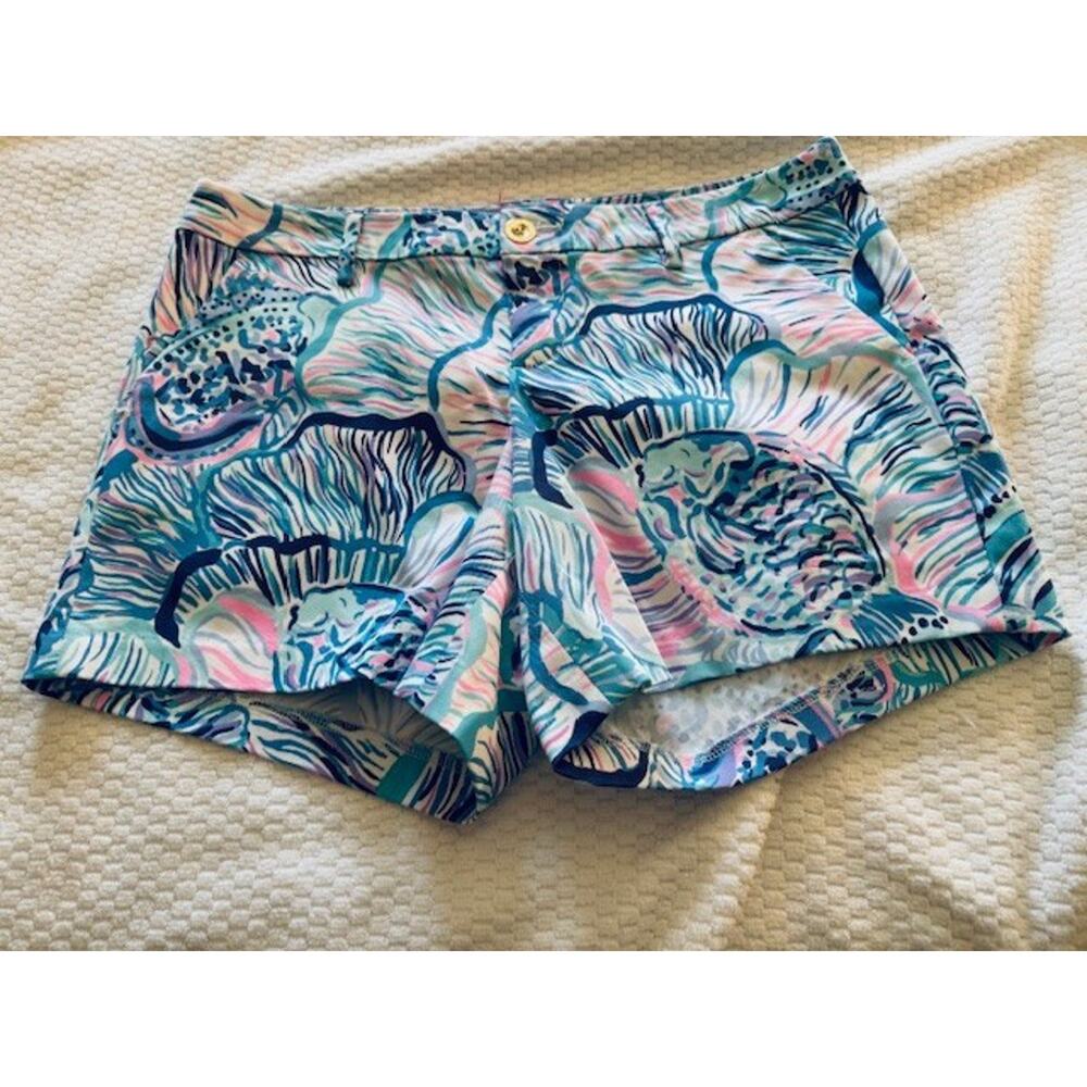 Lilly Pulitzer NWT Callahan 5" Stretch Shorts Size 8 Fishful Thinking Blue